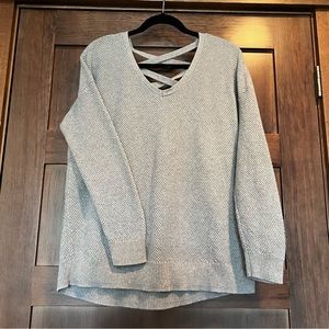Criss Cross V Back Knitwear Sweater